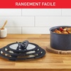 image:imageTefal Ingenio Glass Lid 16 cm Space Saving Storage Folding Handle Faster Cooking Ingenio Compatible Dishwasher High Performance L9846102 Transparent and Black16 cm