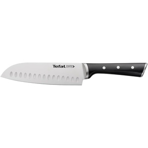image:imageTefal Ice Force Stainless Steel Bread Knife  20cm  Serrated Edge Long Lasting Performance  K2320414 SilverBlackICE FORCE SANTOKU KNIFE 18CM