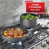 image:imageTFal Ultimate Hard Anodized Nonstick Fry Pan 10 in with Lid Onyx  Titanium nonstick coating ThermoSpot heat indicator Oven safe to 400F Dishwasher safe All stovetops except induction2Piece