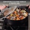 image:imageTFal Ultimate Hard Anodized Nonstick Fry Pan 10 in with Lid Onyx  Titanium nonstick coating ThermoSpot heat indicator Oven safe to 400F Dishwasher safe All stovetops except induction5Quart Jumbo Cooker
