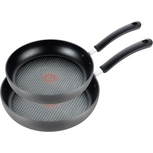 image:imageTFal Ultimate Hard Anodized Nonstick Fry Pan 10 in with Lid Onyx  Titanium nonstick coating ThermoSpot heat indicator Oven safe to 400F Dishwasher safe All stovetops except induction2Piece