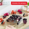 image:imageTefal Creabake Set of 3 Cookie Cutters Creabake 83 cm and 65 cm NonStick Coating Stackable System Creative Recipes Easy Baking Iron ColoursSet of 3 muffins